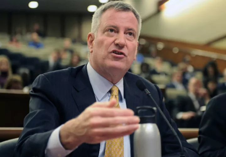 Alcalde de la Gran Manzana, el demócrata Bill de Blasio. FOTO/AP
