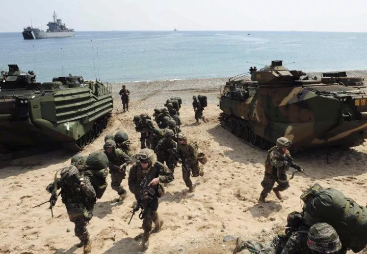 Ejercicios militares entre EE.UU. y Corea del Sur. FOTO/EFE