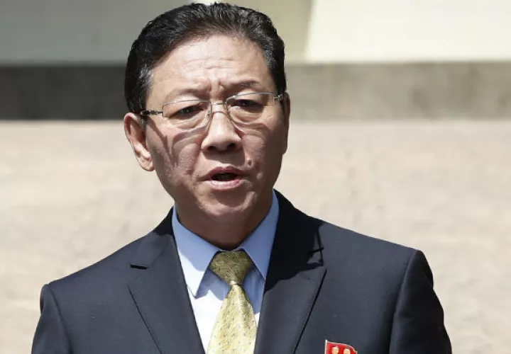 Embajador de Corea del Norte embajador Kang Chol. FOTO/AP
