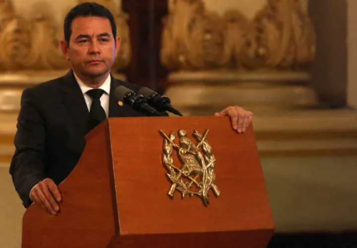 El presidente guatemalteco Jimmy Morales, dijo que tomará las decisiones correspondientes. FOTO/EFE 