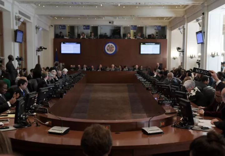 La sesión permanente de la OEA, fue muy difícil. FOTO/EFE