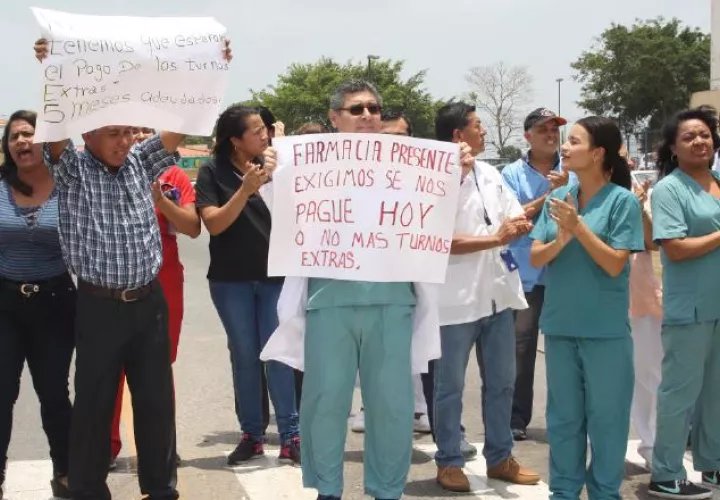 Según los manifestantes es una situación que se repite en todos los centros médicos del Minsa. /Foto Eric A. Montenegro