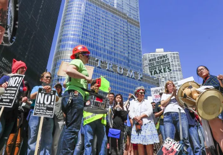 Gran marcha contra Trump. AP
