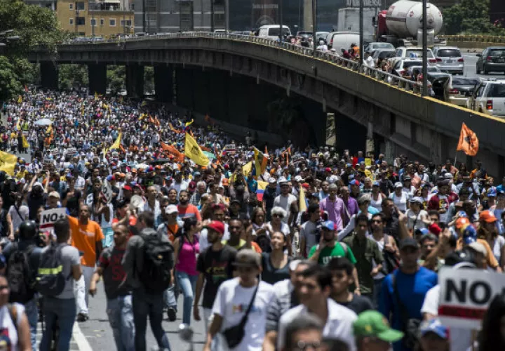 Manifestación en Venezuela. Foto/ AFP
