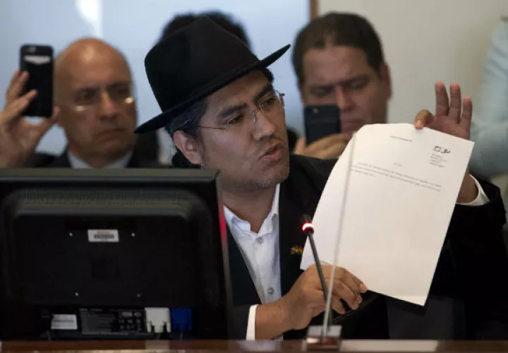 El embajador de Bolivia, Diego Pary, que preside el Consejo de la OEA. FOTO/EFE