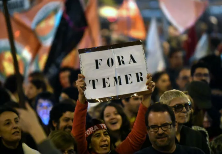 La población exige la salida del presidente brasileño Michel Temer. FOTO/AFP
