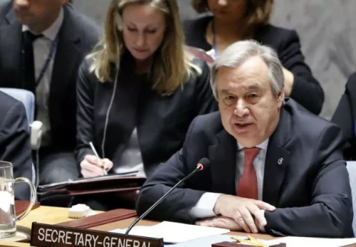 Secretario general de la ONU, António Guterres. FOTO/EFE
