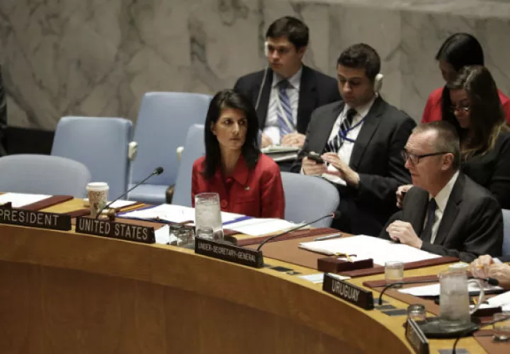 Embajadora estadounidense ante la ONU, Nikki Haley. FOTO/EFE