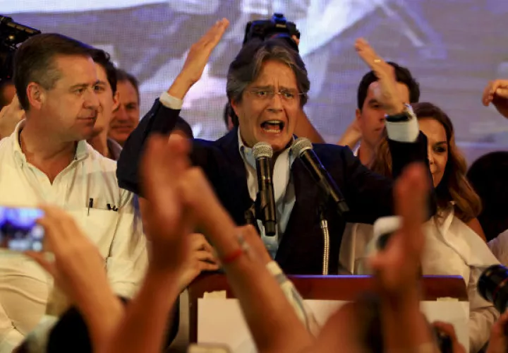 Guillermo Lasso, candidato opositor a la Presidencia de Ecuador, precisó que hay que proteger la democracia. FOTO/EFE