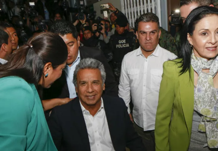 Lenin Moreno durante un discurso aseguró que acabará con la corrupción. FOTO/EFE
