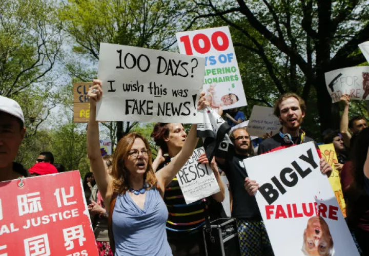 Multitudinaria marcha contra las políticas de Donald Trump. FOTOS/AFP