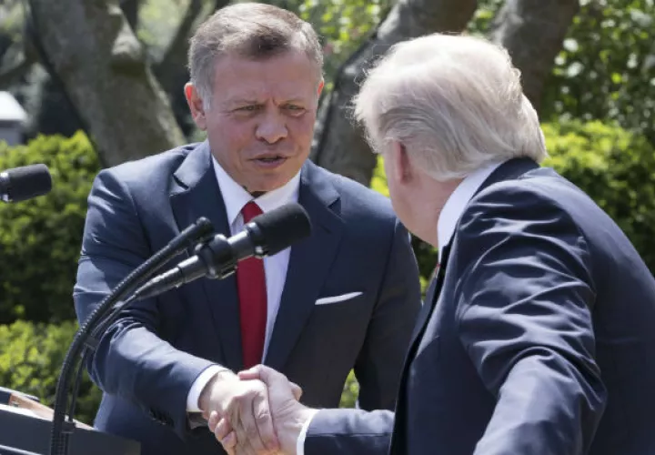 Donald J. Trump  se reunió con el Rey Abdullah II. FOTO/EFE