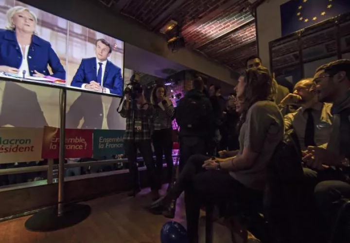 Macron aprovechó para responderle a Le Pen.