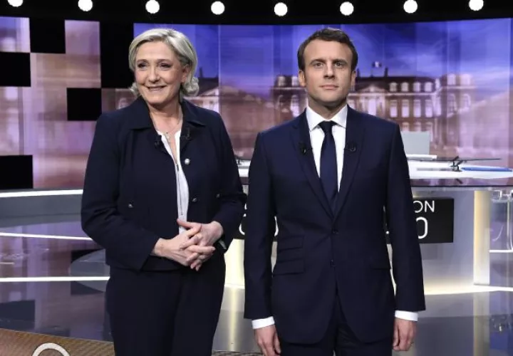 Marine Le Pen y Emmanuel Macron. /Foto EFE