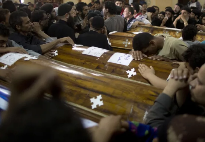 Funeral de los cristianos. /Foto AP