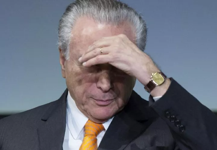 El presidente de Brasil, Michel Temer, al inaugurar ayer un foro económico en São Paulo. /Foto EFE