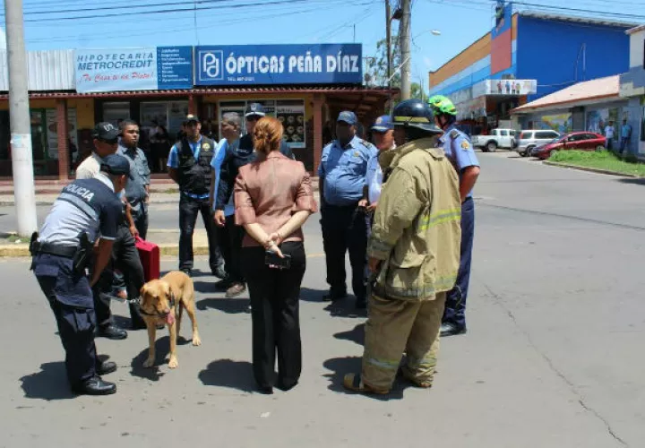 Los estamentos de seguridad en el área. Foto: Elena Valdez. 