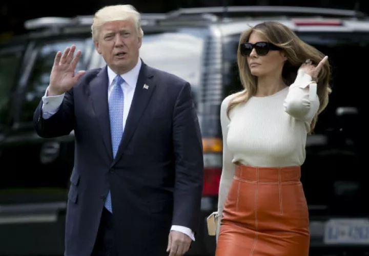 El presidente Donald Trump, realiza su primera gira al extranjero. FOTO/AP