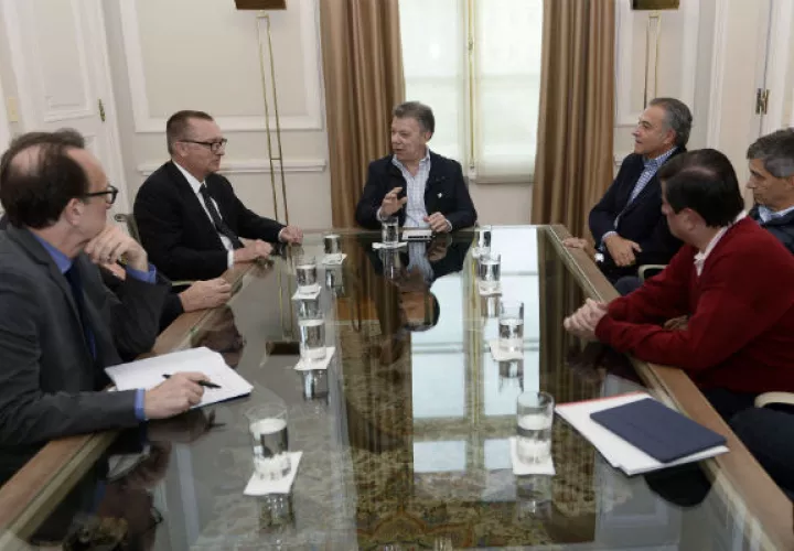 Reunión del presidente Juan Manuel Santos con  Jeffrey Feltman de la ONU. FOTO/EFE