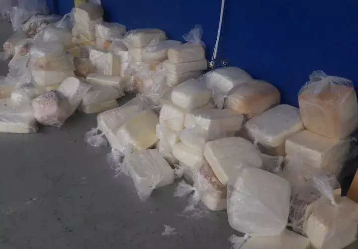 Los quesos decomisados. 