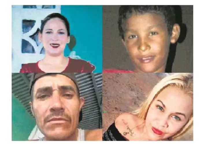 Arriba: Verónica Arcia y Alexander Méndez; abajo: Edwin Aguirre  y Rosa Robles. /Foto Mayra Madrid 