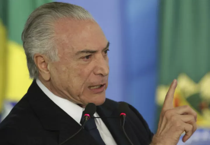 El presidente brasileño  Michel Temer ha negado haber cometido delito alguno. FOTO/AP
