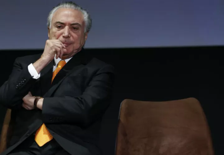 Michel Temer inició un viaje de cinco días a Rusia y Noruega para buscar inversiones principalmente en las áreas de energía y medio ambiente. FOTO/AP 