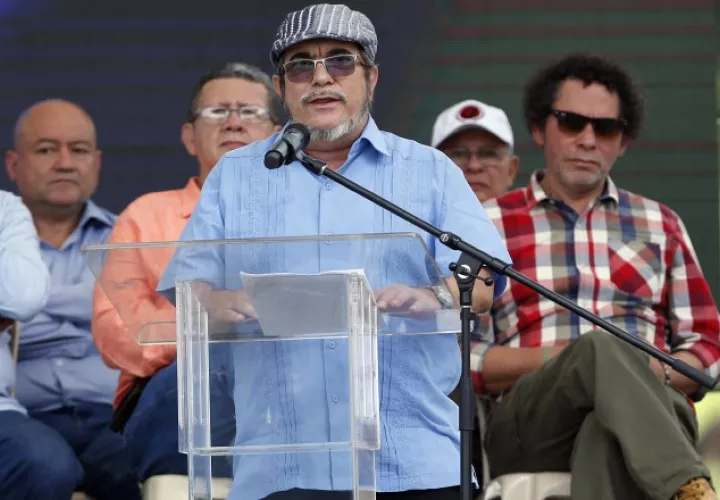 "Timochenko" en el evento de dejación de armas. /Foto AP