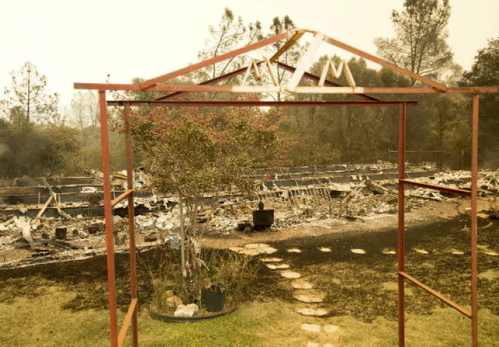  El incendio cerca del lago McLure, una represa 80 kilómetros al este de Modesto, estaba contenido en un 7%. FOTO/AP
