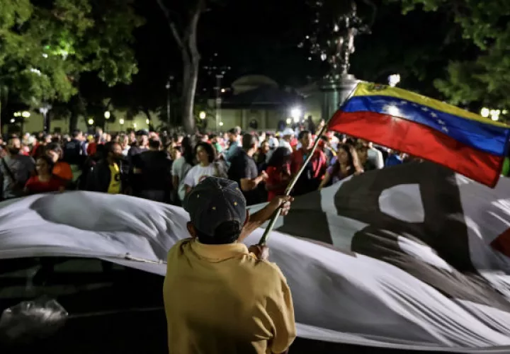Chavistas celebran la elección de la Asamblea Constituyente. FOTO/EFE