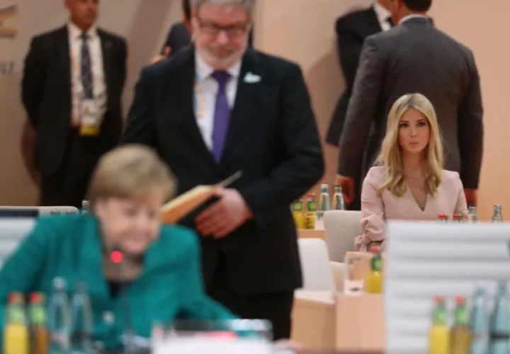 Ivanka Trump, participa en una de las plenarias del G20, sustituyendo a su padre Donald Trump. FOTO/AP