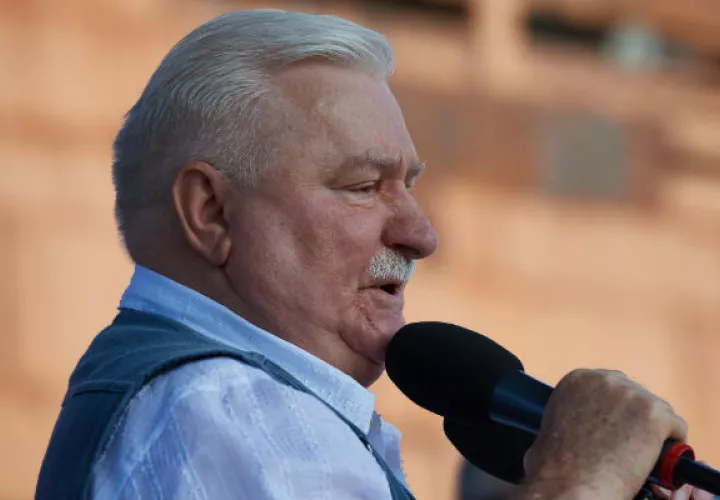 Ex presidente polaco y premio Nobel de la Paz, Lech Walesa. FOTO/AP