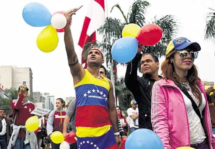 Venezolanos en el extranjero contra la Constituyente. /Foto EFE
