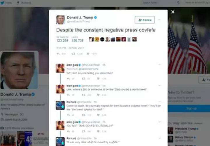 Cuenta de Twitter de Donald Trump. Foto/ EFE