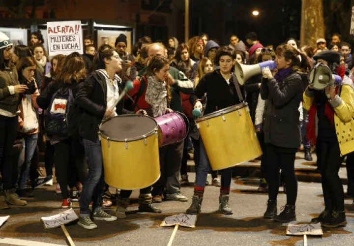 Protesta en Montevideo. Foto: EFE
