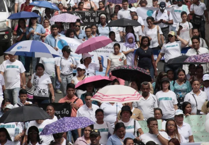 El martes hubo una marcha. /Foto Víctor Arosemena