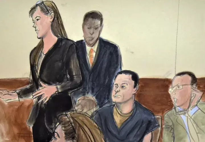 Audiencia de "El Chapo" Guzmán. /Foto AP