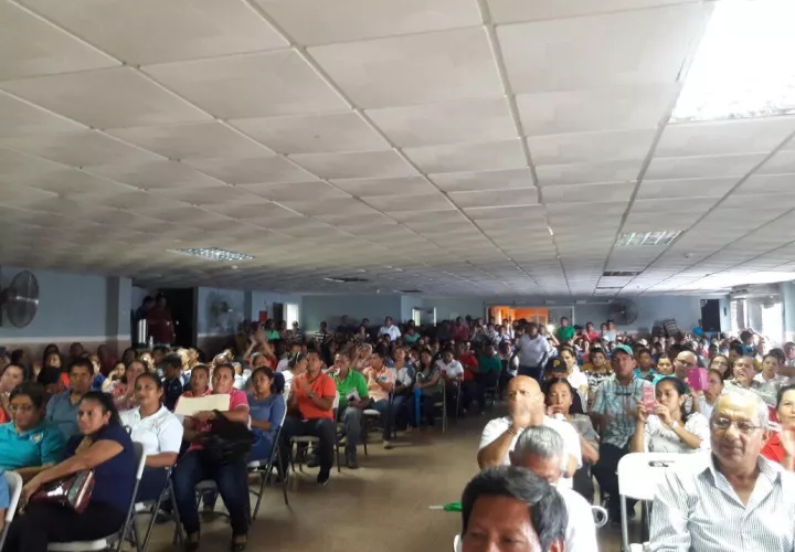 La asamblea en Veraguas. Fotos: Víctor Rodríguez. 
