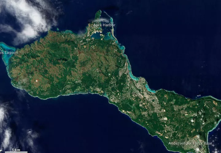 Imagen de la isla de Guam. Foto/ EFE