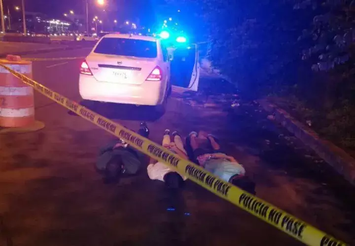 Los sospechosos fueron capturados por la Policía Nacional. Cortesía