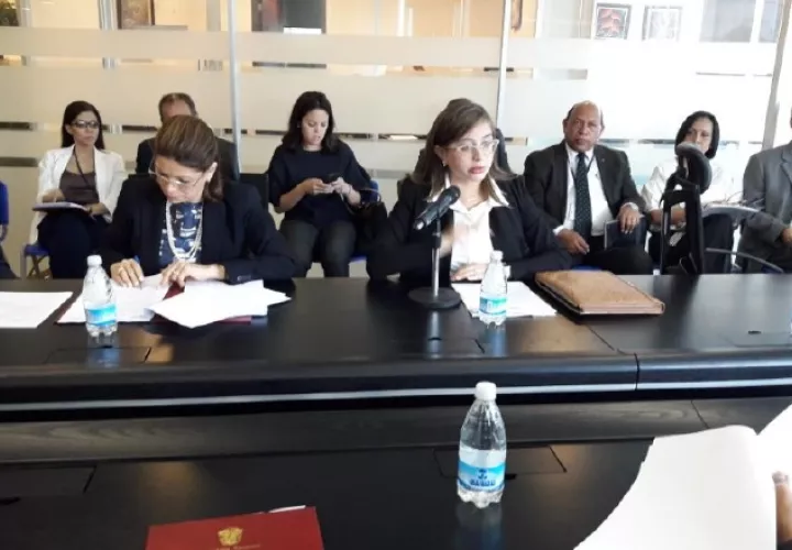 La ministra de Gobierno, María Luisa Romero, sustentó esta semana el anteproyecto de ley que modifica la ley que crea las notarías. Cortesía