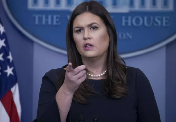 Sarah Huckabee Sanders, portavoz de la Casa Blanca. FOTO/EFE