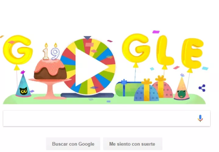 El doodle con el que Google celebró su cumpleaños.