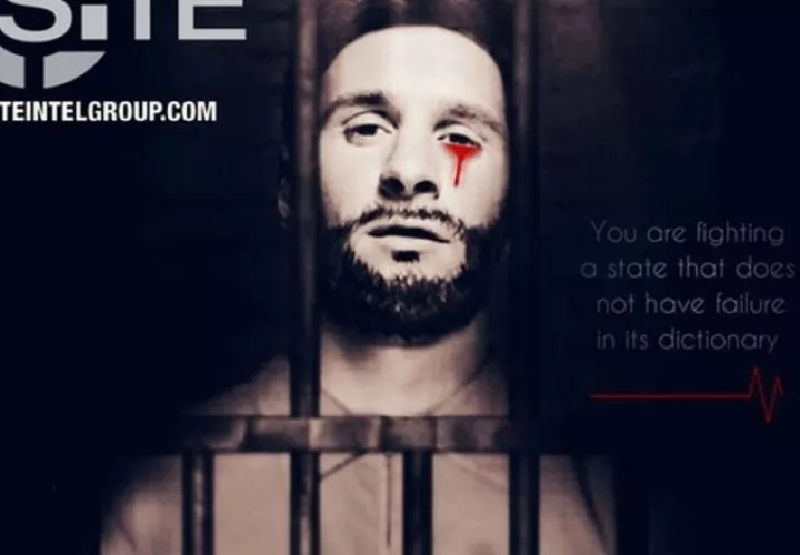 La amenaza de ISIS contra Lionel Messi, difundida por WAFA Media Foundation, órgano de propaganda del grupo terrorista. /Foto Twitter