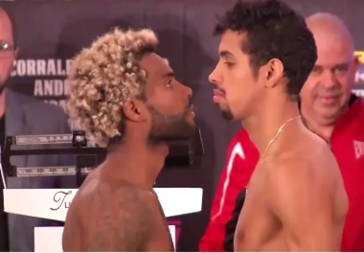 Jezreel Corrales y Machado. Foto: goldenboyboxing