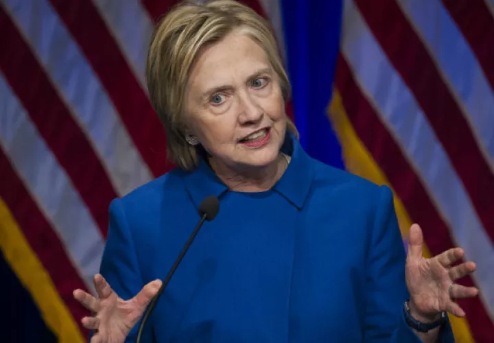 Ex candidata presidencial demócrata Hillary Clinton. 