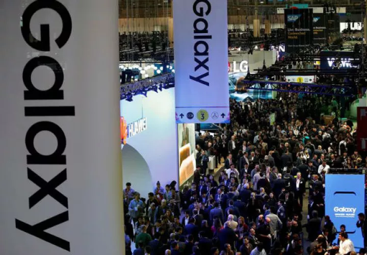 Vista de uno de los pabellones del Mobile World Congress (MWC) de Barcelona.