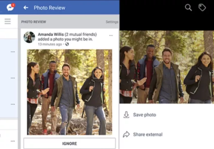 Una vez que Facebook identifique una imagen en la que cree que está su rostro, le enviará una notificación. 