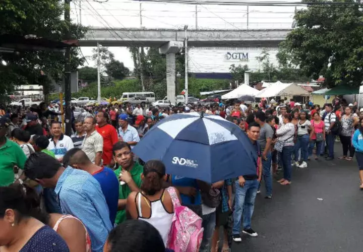 Cientos de personas madrugaron para buscar los productos navideños. Fotos: Roberto Barrios