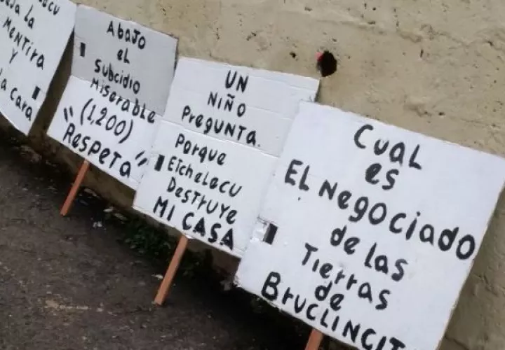 Moradores de Brooklincito se oponen a desalojos. Foto/Cortesía